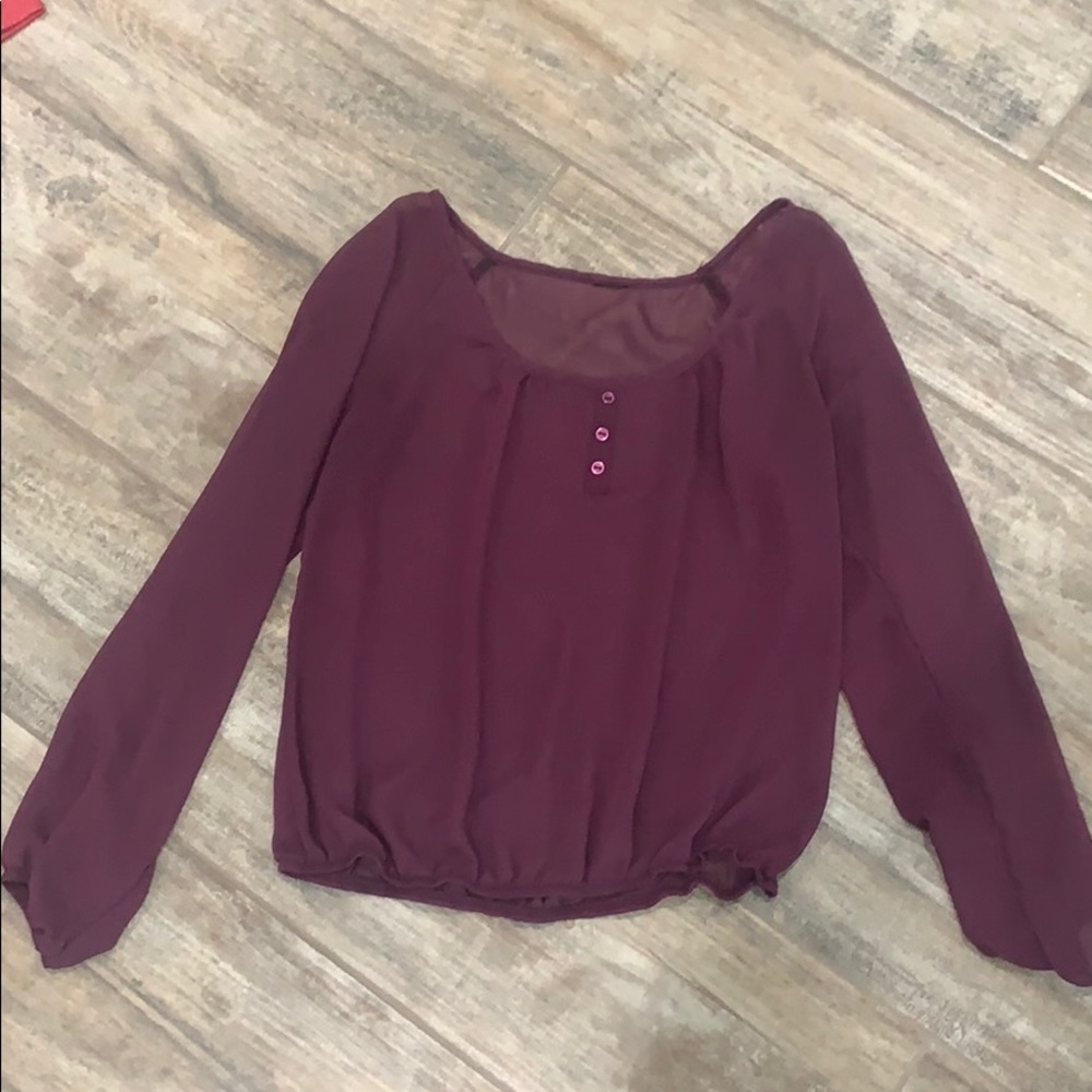 Purple sheer blouse